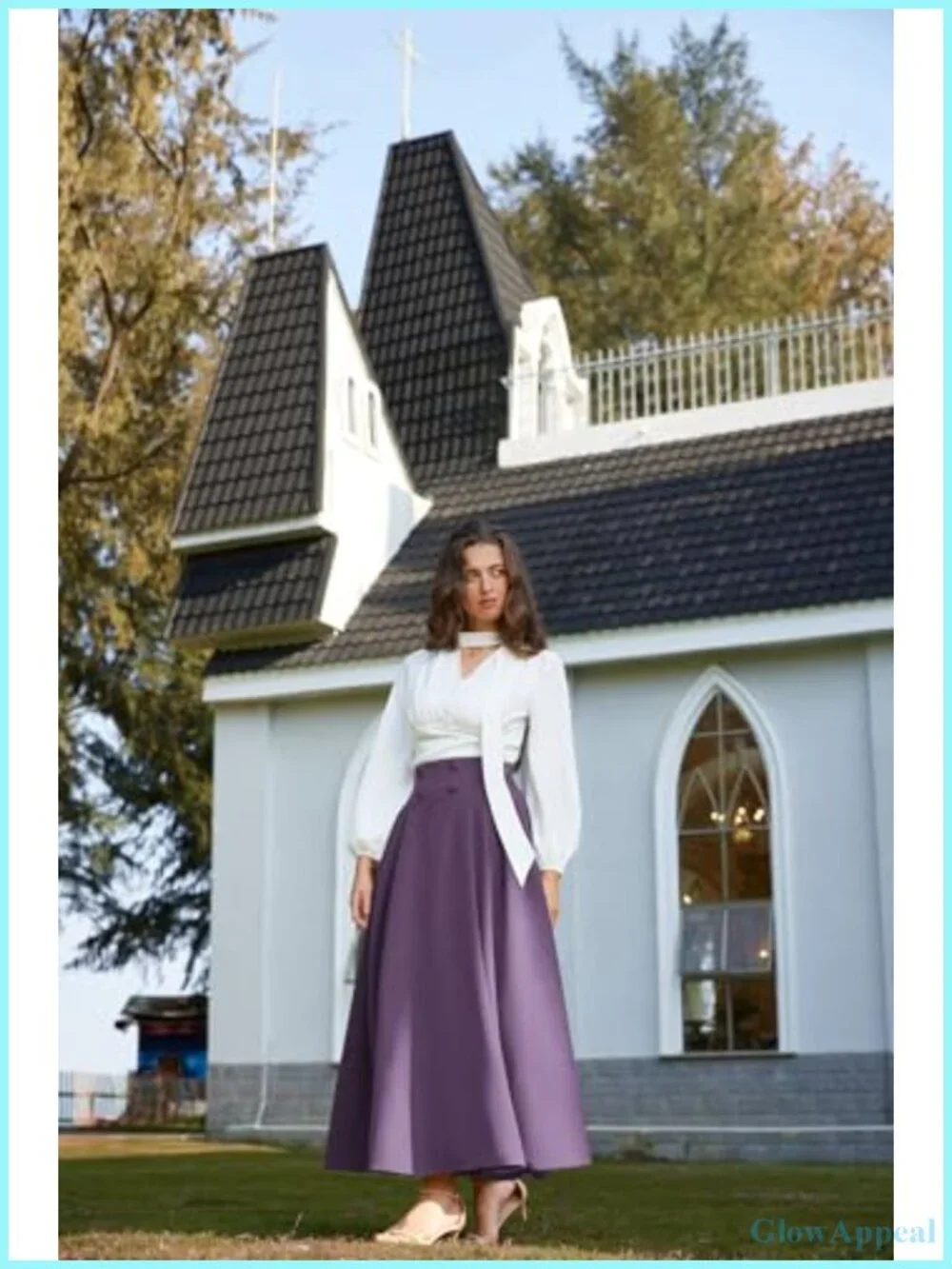 Scarlet Darkness Maxi Skirt High Waisted A-Line Side Pleats Pockets
